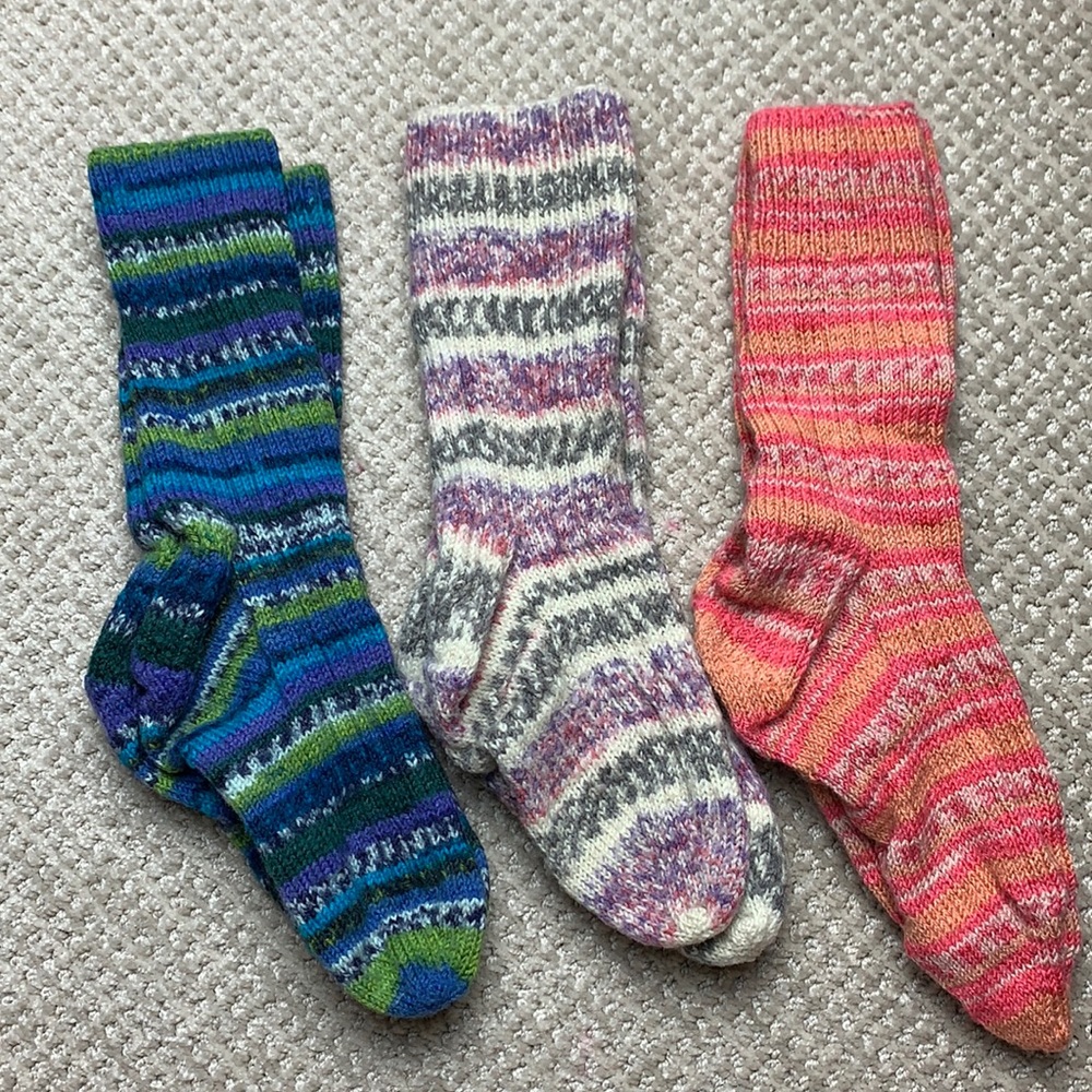 Handmade wool socks
